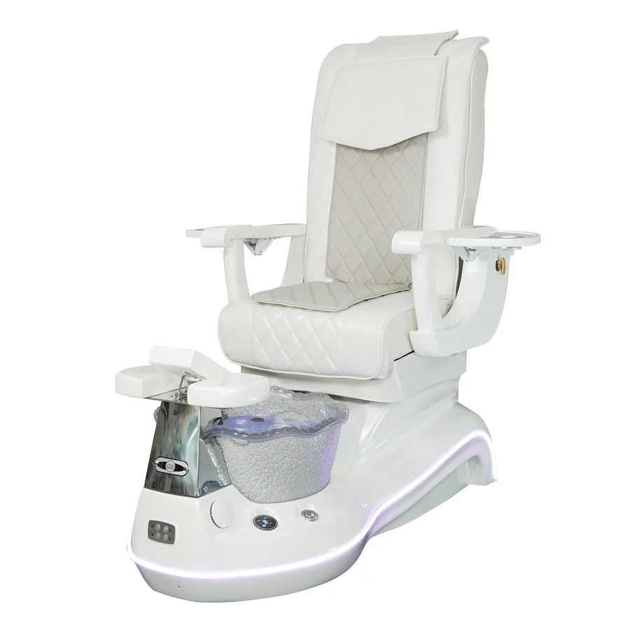 Princess plumbing pedicure spa chair with LED base and massage